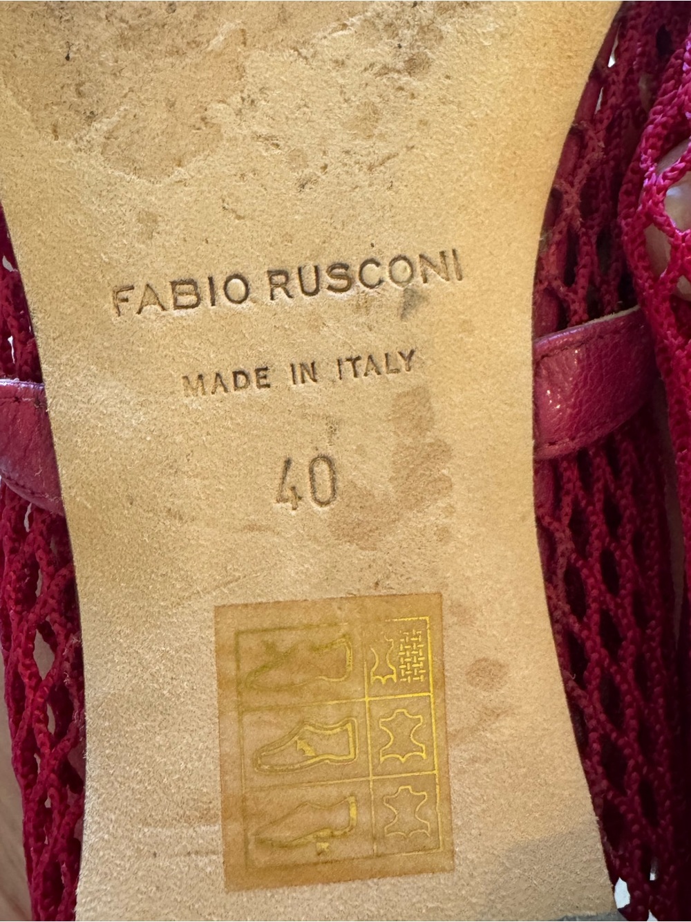 Anthropologie FABIO RUSCONI Marilu Mesh Ballet Flats size EU 40 US 10 Fucshia - Picture 6 of 7